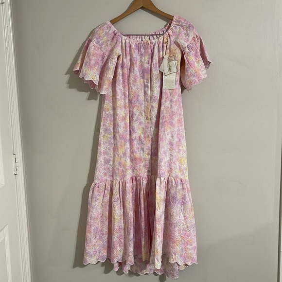 sundress women’s sandra eyelet tie and dye dress - Picture 1 of 9